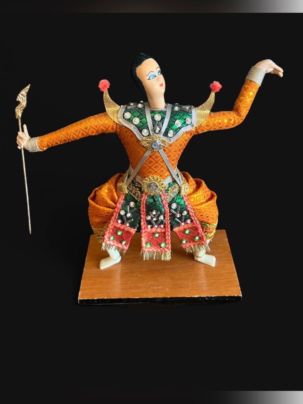VTG Thai Temple Dancer Doll, Male Dancer